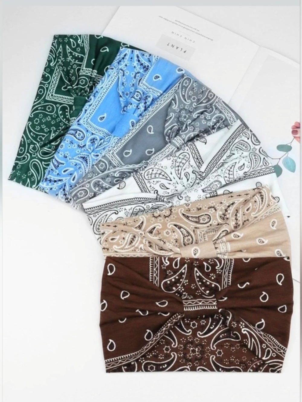 Wide Headbands for Women Knotted No Slip Head Bands  - Tan